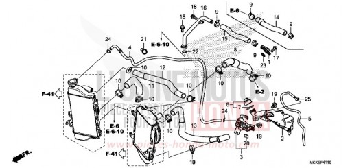 FLEXIBLE DE RADIATEUR/TUYAU D'EAU CRF1000DK de 2019